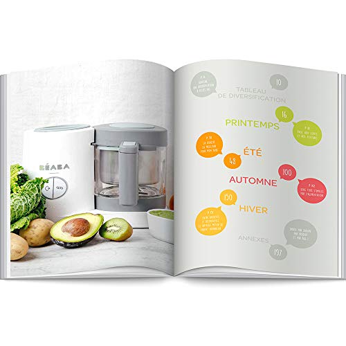 BÉABA, Libro de recetas para bebé/niños, Mes Primers Compas con Babycook, 80 recetas de 4 a 24 meses, elaboradas por un jefe y un nutricionista, recetas clasificadas por temporada y edad