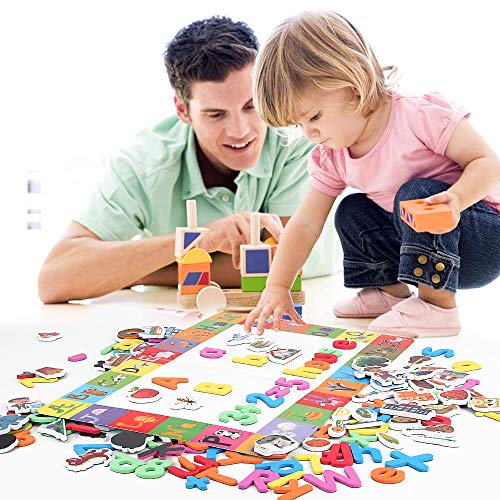 BeebeeRun Letras y números magnéticos para Niños,Juguetes Nniños 2 años Juguetes Niños 3 años,Números Magnéticos Letras Alfabeto Imanes Juguete Educativo