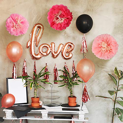 Belle Vous Flor de Papel Crisantemo (12 Piezas) - Flores de Papel Decoracion 4 Tamaños Diferentes - Perfecto para Bodas Cumpleaños Bebé Ducha Despedida de Soltera Decoración de Fiesta