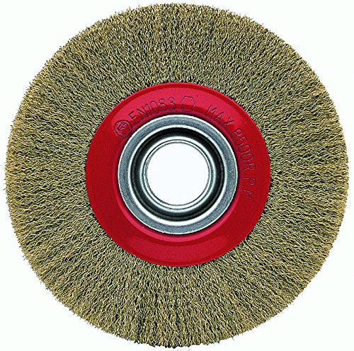 Bellota 50810-12518 CEPILLO INDUSTRIAL CIRCULAR ACERO LATONADO, LONGITUD ALAMBRE 18MM, DIAMETRO 125MM