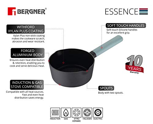 Bergner Q3126 Cazo 16x7.5cm 1.1l aluminio forjado apta inducción Essence