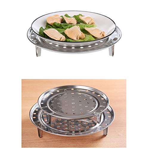 Besto nzon 20 cm Acero Inoxidable redondas Steamer Rack dreibeinigen ollas al vapor Stand Home Cocina Herramientas S