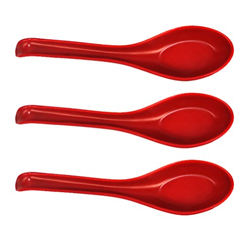 bestomz 3 piezas Cena cuchara chinos sopa cuchara Set grandes (con mango largo