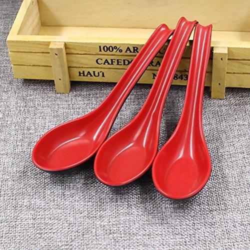 bestomz 3 piezas Cena cuchara chinos sopa cuchara Set grandes (con mango largo