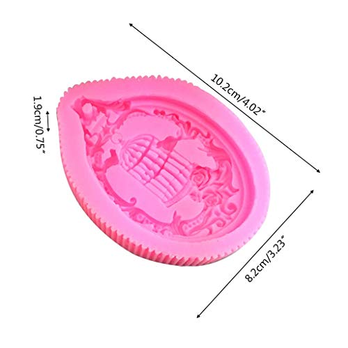 Betrothales Molde De Pastel Jaula De Pájaros Diy Silicona Fondant Sugarcraft Molde De Chocolate Herramienta De Decoración De Pasteles Aromaterapia Molde De Jabón De Yeso Venta Inicio Uso Diario Produc