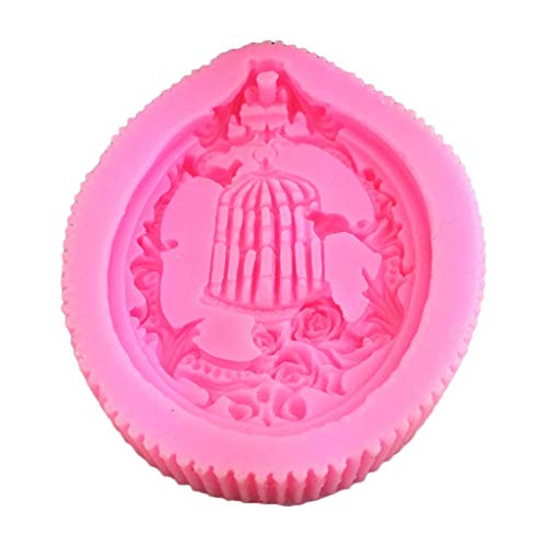 Betrothales Molde De Pastel Jaula De Pájaros Diy Silicona Fondant Sugarcraft Molde De Chocolate Herramienta De Decoración De Pasteles Aromaterapia Molde De Jabón De Yeso Venta Inicio Uso Diario Produc