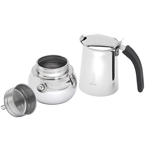 Bialetti Kitty Moka Cafetera italiana, Acero Inoxidable, 6 Tazas