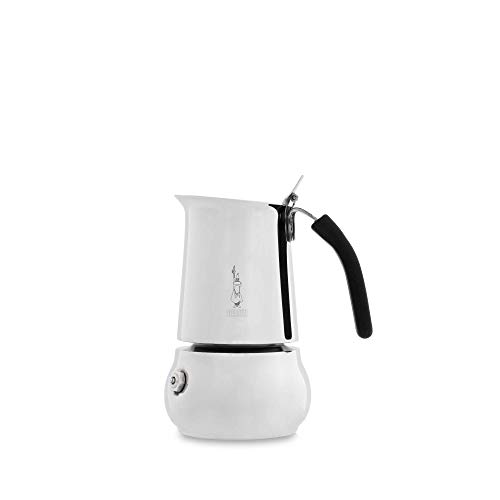 Bialetti Kitty Negro, Acero inoxidable - Cafeteras italianas (Negro, Acero inoxidable, 2 tazas, Aluminio)
