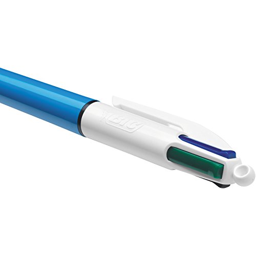 BIC 4 colores Original bolígrafos Retráctiles punta media (1,0 mm) - Blíster de 2+1
