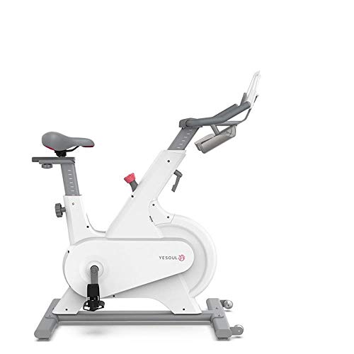 Bicicleta de Spinning Cubierta de Bicicleta de Ejercicios Mute Control magnético de Equipo Deportes Asiento Ajustable pérdida de Peso de Fitness Gimnasio en casa al Aire Libre 1 Piezas Blancas