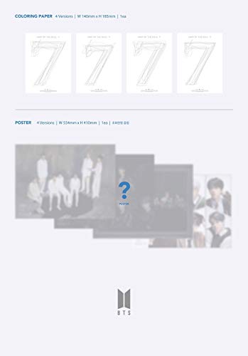 Bighit Ent BTS Bangtan Boys – Mapa del Alma: 7 [Ver.1] Álbum + póster Plegado + Juego de Tarjetas de Fotos adicionales
