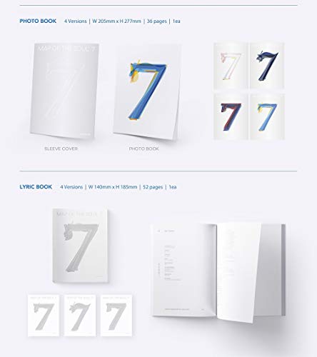 Bighit Ent BTS Bangtan Boys – Mapa del Alma: 7 [Ver.1] Álbum + póster Plegado + Juego de Tarjetas de Fotos adicionales