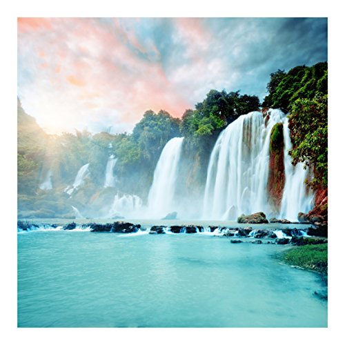 Bilderwelten Fotomural - Waterfall Panorama - Mural cuadrado papel pintado fotomurales murales pared papel para pared foto 3D mural pared barato decorativo, Dimensión Alto x Ancho: 288cm x 288cm