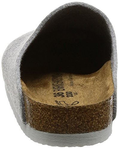 Birkenstock Amsterdam, Zapatillas de casa de fieltro Unisex Adulto, Gris (Light Grey), 38 EU (Estrecho)