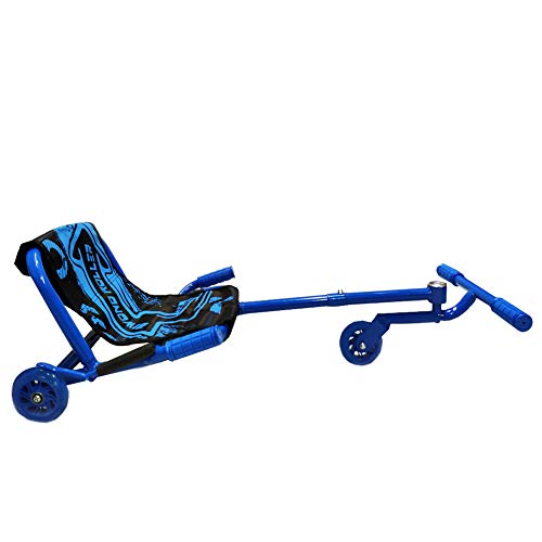 BIWOND Roller Dance (Patinete Infantil sin baterías con 3 Ruedas, Luces LED, Movimientos Zig – Zag, para Niños y Niñas, Material Antideslizante) - Azul