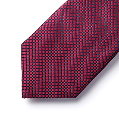 BIYINI Juego de corbata y bolsillo con panuelo en forma de panuelo y corbata de cuadros