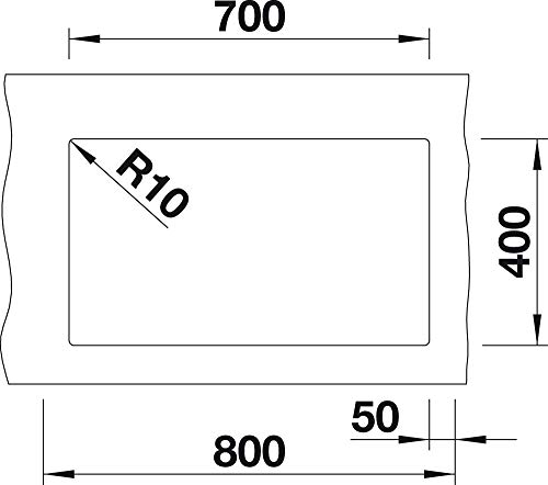 BLANCO SUBLINE 700-U 523 442 Fregadero Cocina, gris antracita, 700 mm Beckenbreite