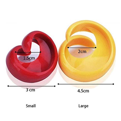 BLTR Pastelería Manual de 2PCs Fantasía Salchicha Cortador Espiral Barbacoa Hot Dogs Cortador Cortador de Cocina de Corte Auxiliar Gadget Cocinando (Color : Multi-Colored)