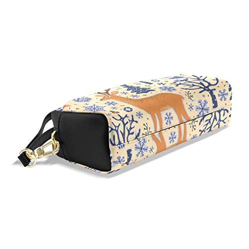 Bolígrafo casero Bolso de papelería Bolsa de maquillaje cosmético Cremallera Estuche de lápices para estudiante Chica Niño Niños Animal Ciervo Pájaro Árbol Bolsa Monedero