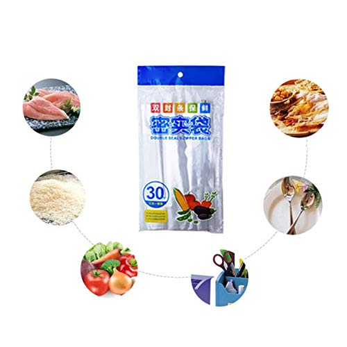 Bolsa de almacenamiento de alimentos 30 piezas Refrigerador Bolsa de almacenamiento de carne Bolsa de almacenamiento de frutas Bolsa de ropa de viaje