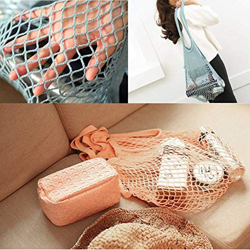 Bolsa de la compra ecológica para frutas y verduras en forma de red (paquete de 3 unidades)