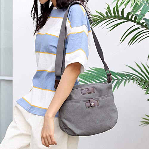 Bolsa de lona SYMY Bolso de hombro de mensajero de las mujeres Retro All-Match Bolsa de transporte Bolso de lona de gran capacidad al por mayor.