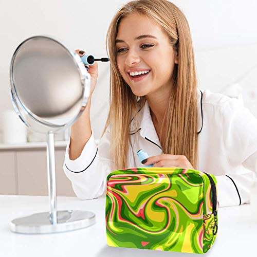 Bolsa de maquillaje portátil con cremallera bolsa de aseo de viaje para mujeres práctico almacenamiento cosmético bolsa rica sopa de verduras