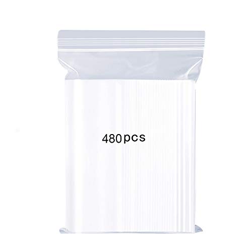 Bolsas Plastico Zip Pequeñas Bolsas Congelacion Transparente Reutilizable Cierre Bag Caramelos de Alimentos la Joyería Almacenamiento Cocina Engrosamiento y Duradero 4x6cm 480PCS