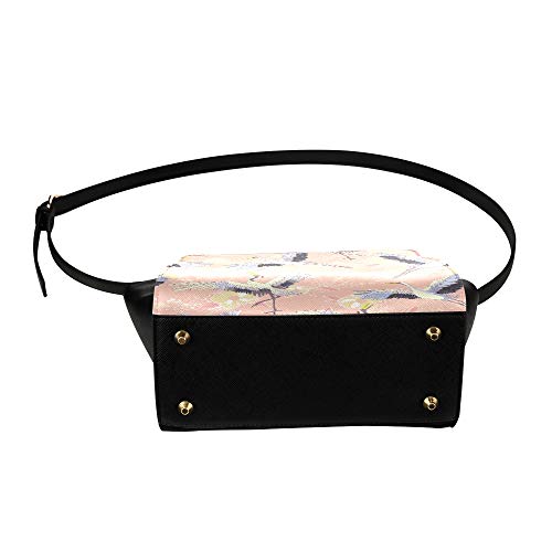 Bolso bandolera pequeña grúa japonesa Aves voladoras con flor Bolso bandolera Bolsos de viaje Bolsos de viaje Bolsos de hombro de lona Equipaje para dama Chica Mujer Bolso bandolera