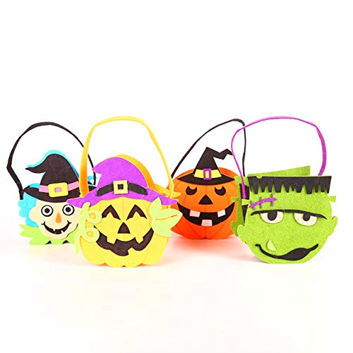 Bolsos no tejidos de Halloween Bolsos de mano Bolsos de caramelo Esqueletos Calabazas Fantasma y accesorios de fieltro Bolso de dibujos animados de Halloween
