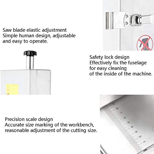 Bone Eléctrica Máquina De Corte Comercial De Sobremesa Corte De La Carne Sierra De Cinta para Picar Carne para Cortar Hueso De Cerdo Pollo Pescado Y Congelados Carne Serrar Máquina 110V / 220V