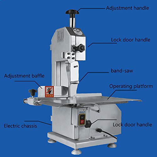 Bone Eléctrica VIO La Máquina De Alimentos Congelados Carne Máquina De Corte De Carne Carnicero Sierra De Cinta para Picar Carne del Acero Inoxidable Espesor De Corte Ajustable 110V / 220V 0.65Kw