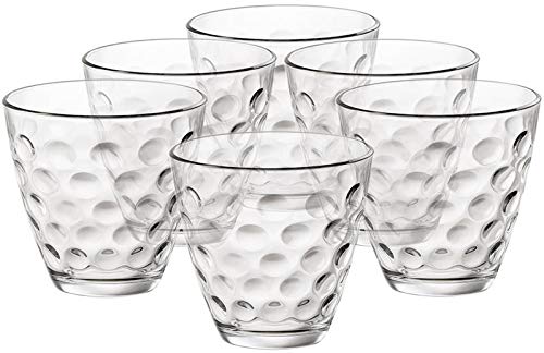Bormioli Rocco 074208 - Juego de 6 vasos de agua, 26 cl, diseño de lunares