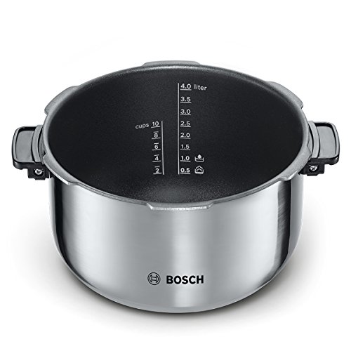 Bosch MAZ8BI Accesorio olla, 5 litros, Inoxidable, Acero y negro