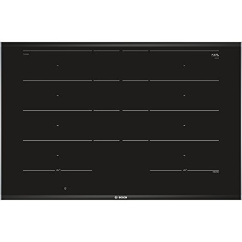 Bosch Serie 8 PXY875DC1E hobs Negro Integrado Con - Placa (Negro, Integrado, Con placa de inducción, Vidrio y cerámica, Acero inoxidable, AENOR, CE)