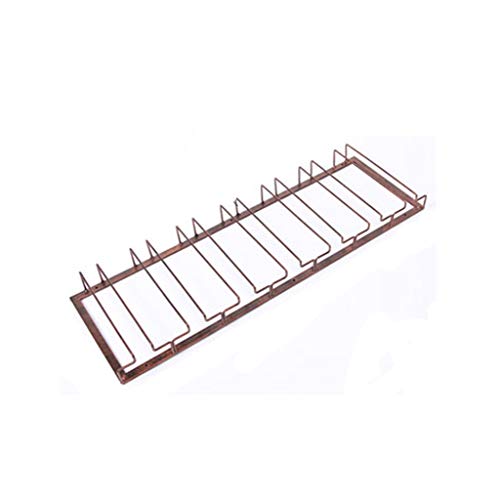 Botelleros-HU Soporte para Copas Colgantes para Almacenar Diferentes Tipos De Copas De Vino Tinto En Varios Tamaños (Color : Bronce, Tamaño : 70cm*22.5cm)