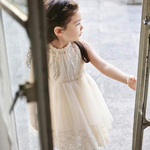Bow Dream Vestido Vintage de Encaje de Flores para Niña Marfil 12 años