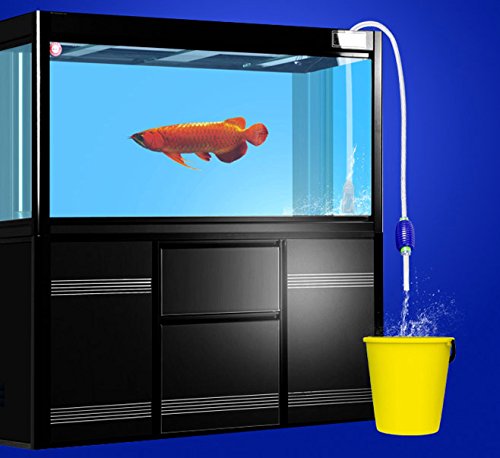 BPS® Limpiafondos Acuario Accesorio Sifón Limpieza Pecera Tubo Saca Agua Bomba Manual Cambiador el Agua 2 Dimensiones 170/207cm para Elegir (Blanco 170cm) BPS-6594*1
