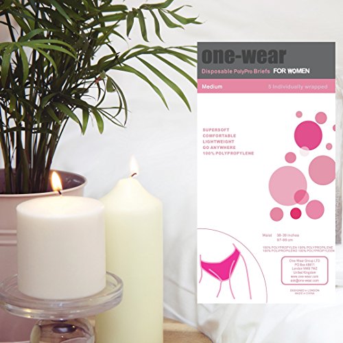 Bragas Desechables Suave y Ligera para Mujer (Lote de 5) - Ropa Interior de un Solo Uso. Braguitas para Maternidad Hospitales Viajes Spa Masajes