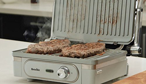 Breville DuraCeramic VHG026X Ultimate grill con revestimiento, 1800 W, 0 Decibeles, Parrilla, Inox
