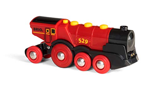 BRIO-33592 Gran Locomotora a Pilas con luz y Sonido, Color Negro, Rojo (RAVENSBURGER 33592)
