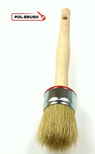 Brocha de pintor redonda, brocha virola de cerdas naturales. 11 diámetros disponibles