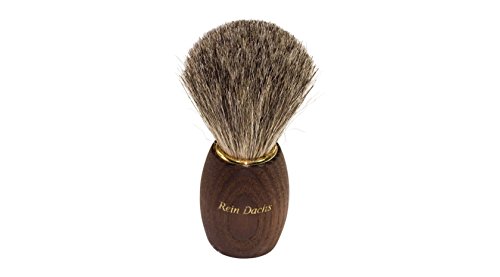 Brocha para afeitado (madera térmica, con pelo de tejón, sin tratamiento químico)