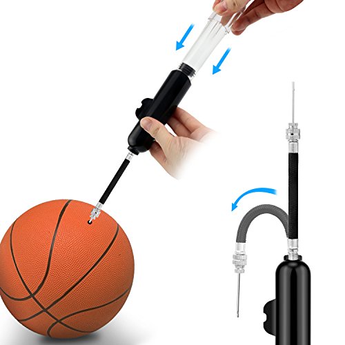 BROTOU Bomba de Bolas Bomba de Bicicleta A Mano Bidireccional Bomba de Baloncesto para Fútbol Baloncesto Rugby Fútbol Voleibol para Carretera,Montaña Bicicletas