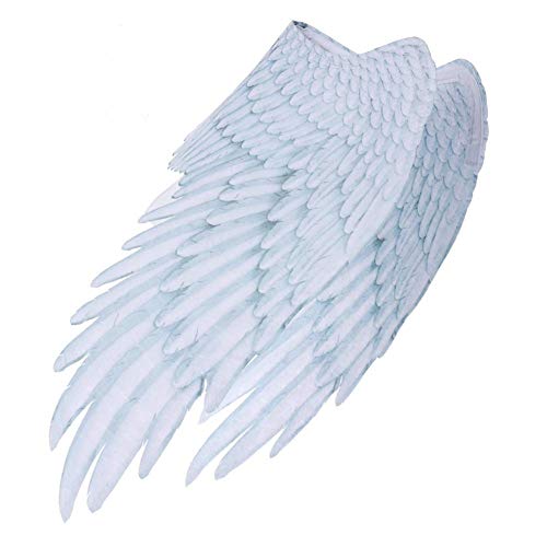 Brownrolly Alas de ángel para niños Disfraz Juguetes de Plumas Halloween para niño Niño Niña Decoración Negro Blanco Cosplay Disfraz Alas de Plumas
