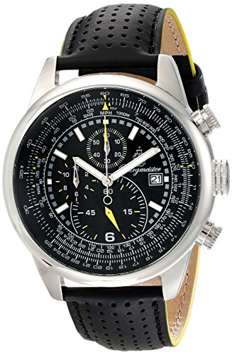 Burgmeister Burgmeister Melbourne - Reloj de Caballero de Cuarzo, Correa de Piel Color Negro (con cronómetro)