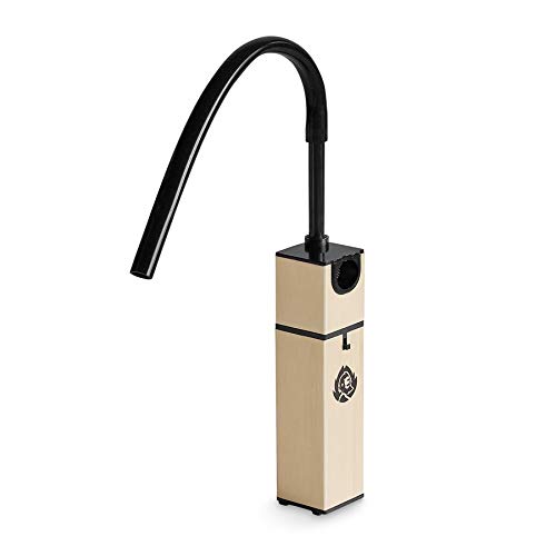 BURNHARD Set de Ahumado con Bolsas aromáticas y Pipa de Humo con Capa de Aluminio anodizado, de Calidad y eficaz - Oro