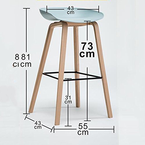 By-zhuojun Silla de la Barra de Madera sólida Silla de la Caja registradora Cafetería Taburete Alto Minimalista (Color : B)
