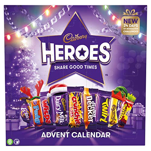 Cadbury Heroes - Calendario de Adviento de Navidad con chocolate (230 g)