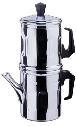 Cafetera tradicional napolitana de aluminio, para 1-2 tazas